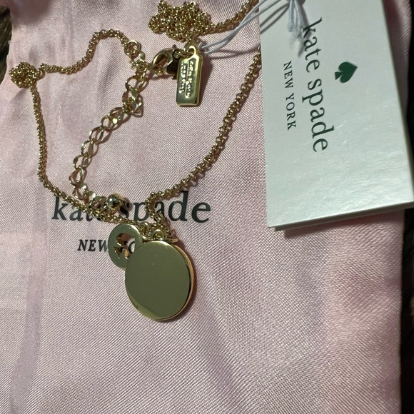 KATE SPADE ♠️ New York 'Spot The Spade' Pave Charm Pendant Necklace - Picture 4 of 5
